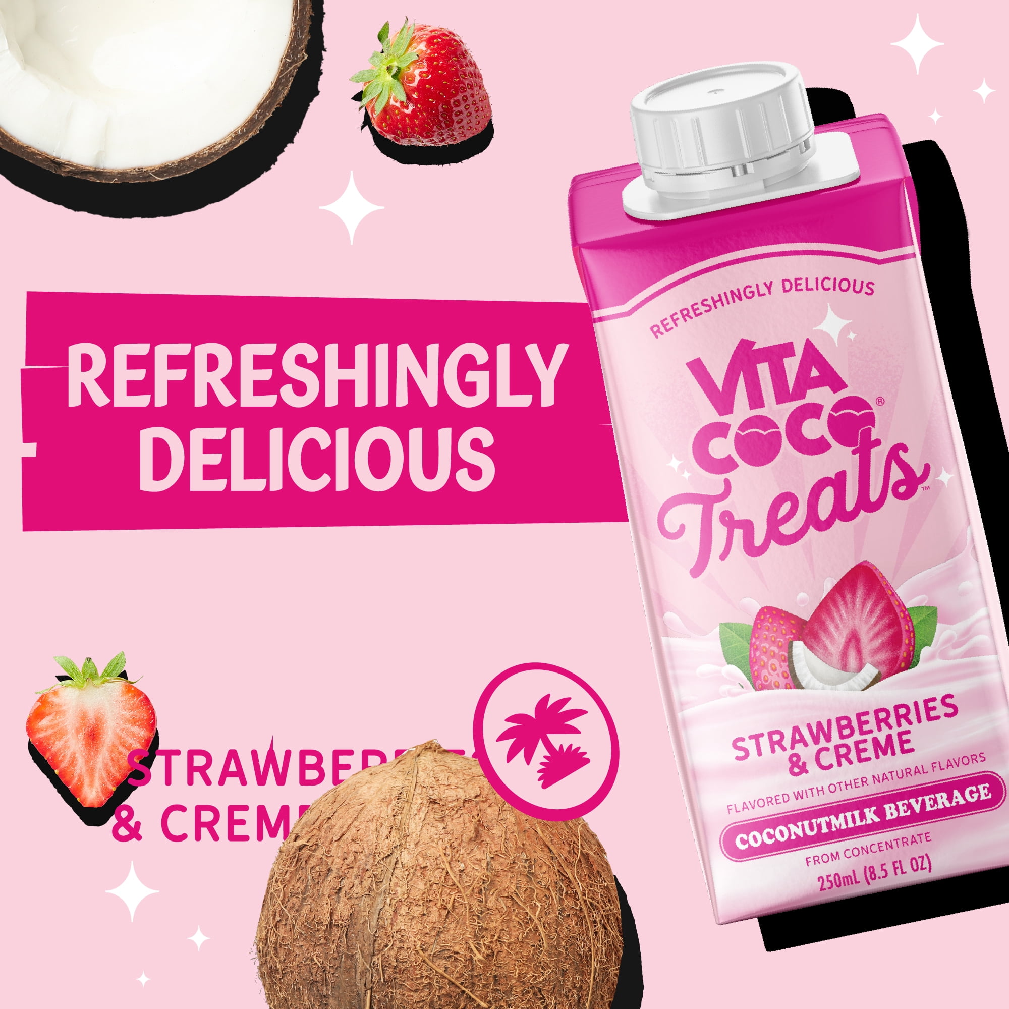 Vita Coco Treats Minis Strawberries & Creme Coconut Milk Drink - 250mL
