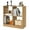 Natural, variant on Costway 4-Cube Bookcase Floor Open Wooden Bookshelf Storage Cabinet Toy Organizer Black