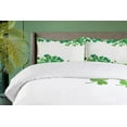 thumbnail image 4 of Ambesonne Clover Duvet Cover Sets, St Patrick's Day Celebration, 2-King, Green Fern Green, 4 of 7