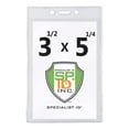 thumbnail image 4 of Bulk 100 Pack - Clear Vertical Large 4x6 Credential ID Badge Holders (3 1/2 x 5 1/4 Insert) with Premium Bulldog Clip Lanyards for VIP, Press Pass, Tickets & More by Specialist ID (Black), 4 of 5