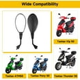 thumbnail image 5 of 8mm GY6 Scooter Rearview Mirrors Fit for TaoTao Znen Lance Peace JCL Roketa Jonway Bashan ATM50 CY50A 50cc 70cc 110cc 125cc 150cc Chinese Moped Elite 50 Bike Components, 5 of 6
