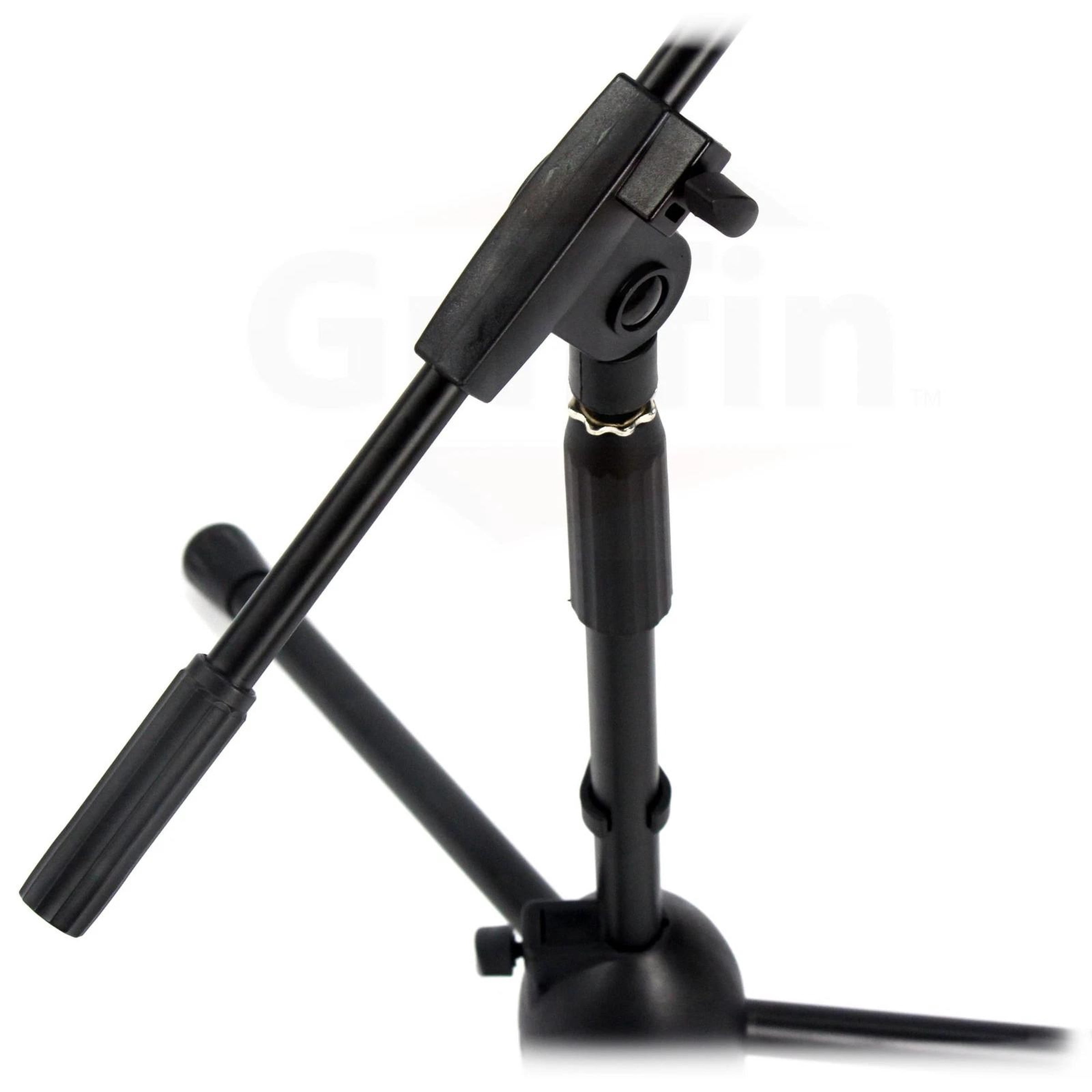 Short Mic Stand 2x BUNDLE | Telescoping Boom Guitar Amplifiers Bass Drum Desktop