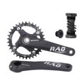 thumbnail image 1 of Bicicleta de Montaña Crankset 104BCD Aleación uminio Y Soporte Eje negro 34T Sunnimix Brazo de manivela de bicicleta plegable, 1 of 8