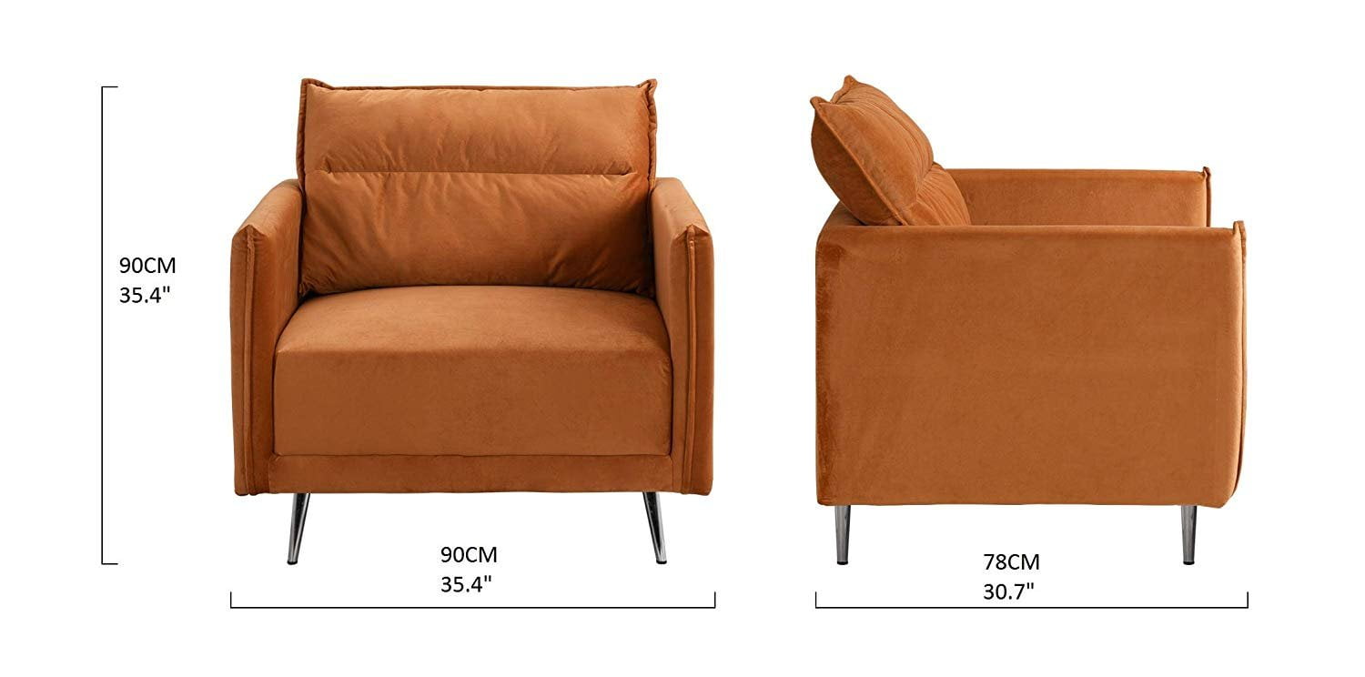 rust armchair