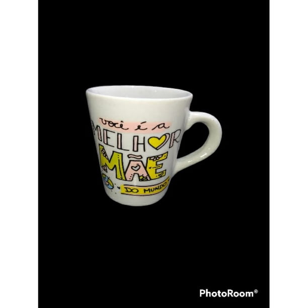 SET DE 6 TAZAS DE PORCELANA BLANCA DECORADA DÍA DE LA MADRE 120 ML Deng Xun unisex