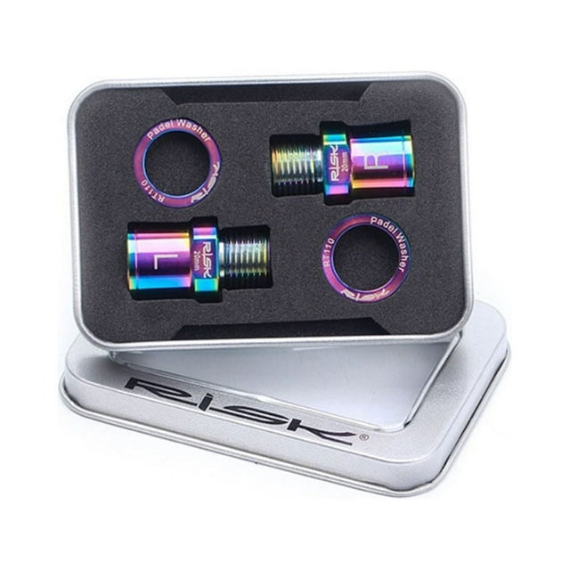 RISK Bike Pedal Extender Replacement Universal Bicycles Components Axle Extension Bolt Screw Spacer Pedals Accessories Colorful 20mm
