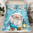 thumbnail image 2 of Manfei Cartoon Gnome Twin Sheet Sets,Merry Christmas Twin Fitted Sheet,White Blue Flat Sheet For Girls Boys,Microfiber Bedroom Decor,3 Pieces, 2 of 7