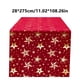 thumbnail image 3 of Camino de mesa navideño | Bandera navideña de 274 cm con diseño de copos de nieve | Terciopelo de poliéster rojo, verde y blanco para decoración de comedores y fiestas, 3 of 6