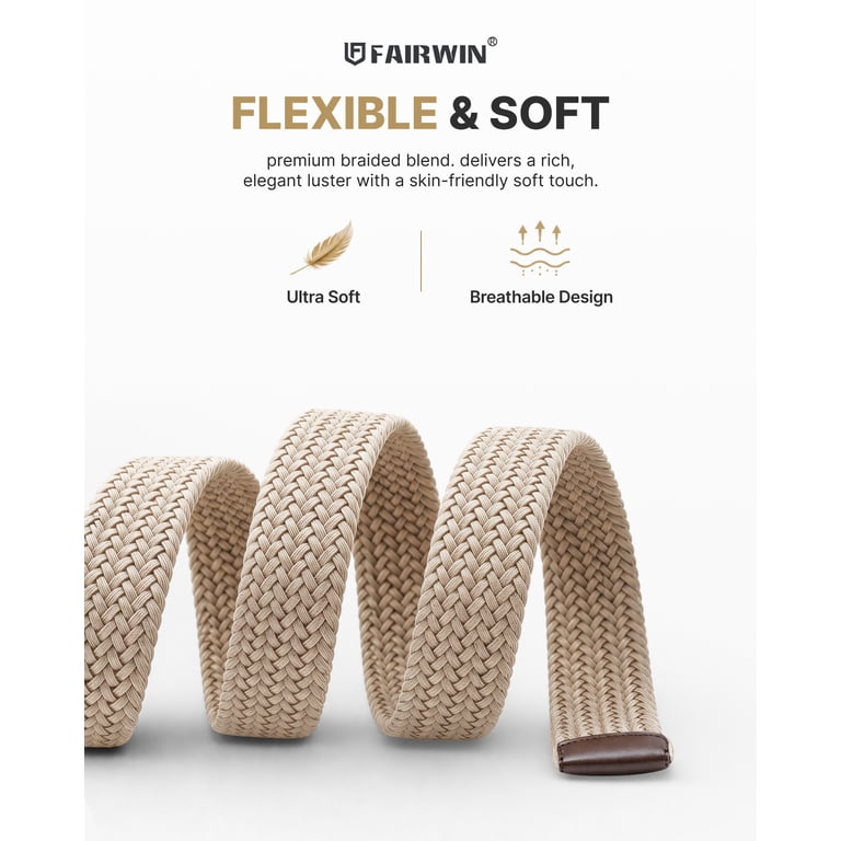 Fairwin Elastic Men's Golf Belt, Braided Nylon photo 3