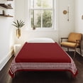 thumbnail image 4 of Red Geometric Large Tapestry for Bedroom Wall Hanging Tapestry, Country Farm Traditional Chinese Tile Ceiling Backdrop Tapestries Poster Blanket Wall Decor for Teens Room Living Room Dorm 86" x 104", 4 of 8
