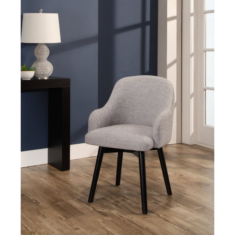 Abbyson Harper Upholstered Swivel Dining Chair