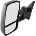 thumbnail image 3 of MIRROR Compatible For 2003-2006 Chevrolet Tahoe 2007 GMC Sierra 3500 Classic Left Driver Towing Heated Power Glass Textured Black, 3 of 5