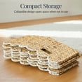 thumbnail image 6 of Best Choice Products Scalloped 10.5 x 10.5in Hyacinth Storage Basket Set of 5 - Natural with White Trim, 6 of 9