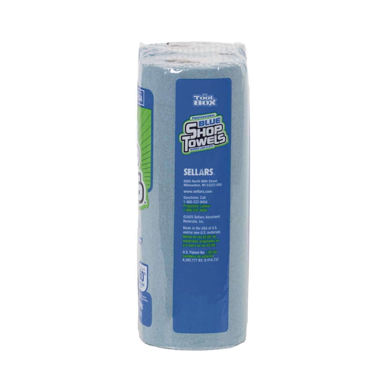 (3 pack) ToolBox® Blue Shop Towel, 2 Rolls per Pack (55 Sheets per Roll)