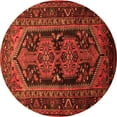thumbnail image 1 of Ahgly Company Machine Washable Indoor Round Persian Orange Traditional Area Rugs, 8' Round, 1 of 1