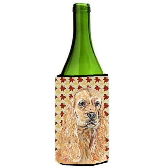 Cocker Spaniel Fall Leaves Wine bottle sleeve Hugger