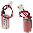 thumbnail image 1 of 2PCS ER3 3.6V 1100mAh Battery with Plug for Mitsubishi PM-20BL F940 PLC Battery, 1 of 6
