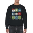 thumbnail image 2 of Retro Mobile App Icons Men's Sweatshirt, 2 of 3