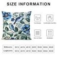 thumbnail image 5 of SHANXI Blue and White Floral Pillow Covers , Flower Throw Pillow Covers Outdoor Decorative Pillow Case for Couch Bed Sofa Cushion Home Decor 24x24in, 5 of 5
