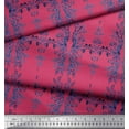thumbnail image 2 of Soimoi Pink Rayon Fabric Leaf Floral Print Fabric by the Yard 42 Inch Wide, 2 of 3
