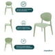 thumbnail image 5 of CONJUNTO DE MESA EXTERIOR LODI BLANCO CON 4 SILLAS DE EXTERIOR MASSA COLOR AGAVE, 5 of 6