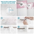 thumbnail image 5 of No Hook Shower Curtain, Peach Pink Palm Tree Shower Curtains for Bathroom with See Through Top Window, Summer Botancial Tropical Farmhouse Waterproof & Washable Bath Curtain Stall 48"x72", 5 of 9