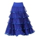 thumbnail image 1 of Faldas completas para baile de salón flamenco, vals del vientre, vestido para mujeres y niñas Azul, 1 of 7