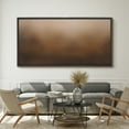 thumbnail image 2 of Large Framed Canvas Print Minimalist Abstract Wall Art with Warm Brown OmbreWall Art Decorative Ready to Hang Painting for Living room Bedroom 60x30 inches Black Frame, 2 of 9