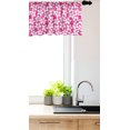 thumbnail image 3 of Ambesonne Spring Valance Pack of 2, Tropical Frangipani Flowrs, 54"X18", Magenta and White, 3 of 4