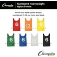 thumbnail image 3 of Champion Sports Heavyweight Numbered Nylon Pinnie, Pack of 12, Blue, Adult, 3 of 7