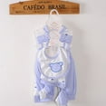 thumbnail image 5 of Emitonse Baby Girl Winter Clothes 0-3 Months 8PCS Newborn Baby Boy Girl Tops+Hat+Pants +Bib+Sock Shose+Romper Outfits Set Girls Fashion Size One Size,Blue, 5 of 5