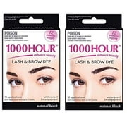 Combo Pack! 1000 Hour Eyelash & Brow Dye / Tint Kit Permanent Mascara (Black & Black)