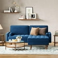 thumbnail image 6 of Vesgantti Large Ottoman, Tufted Coffee Table Ottoman for Living Room, Oversized Upholstered Velvet Ottomans Bench, 32inch Ottoman Foot Rest for Bedroom, Blue, 6 of 14