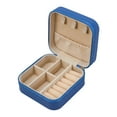 thumbnail image 3 of Caja de joyería, caja de almacenamiento de joyería, minicaja de almacenamiento de joyería, organizador de joyería, exhibición para dijes, collares, Azul, 3 of 8