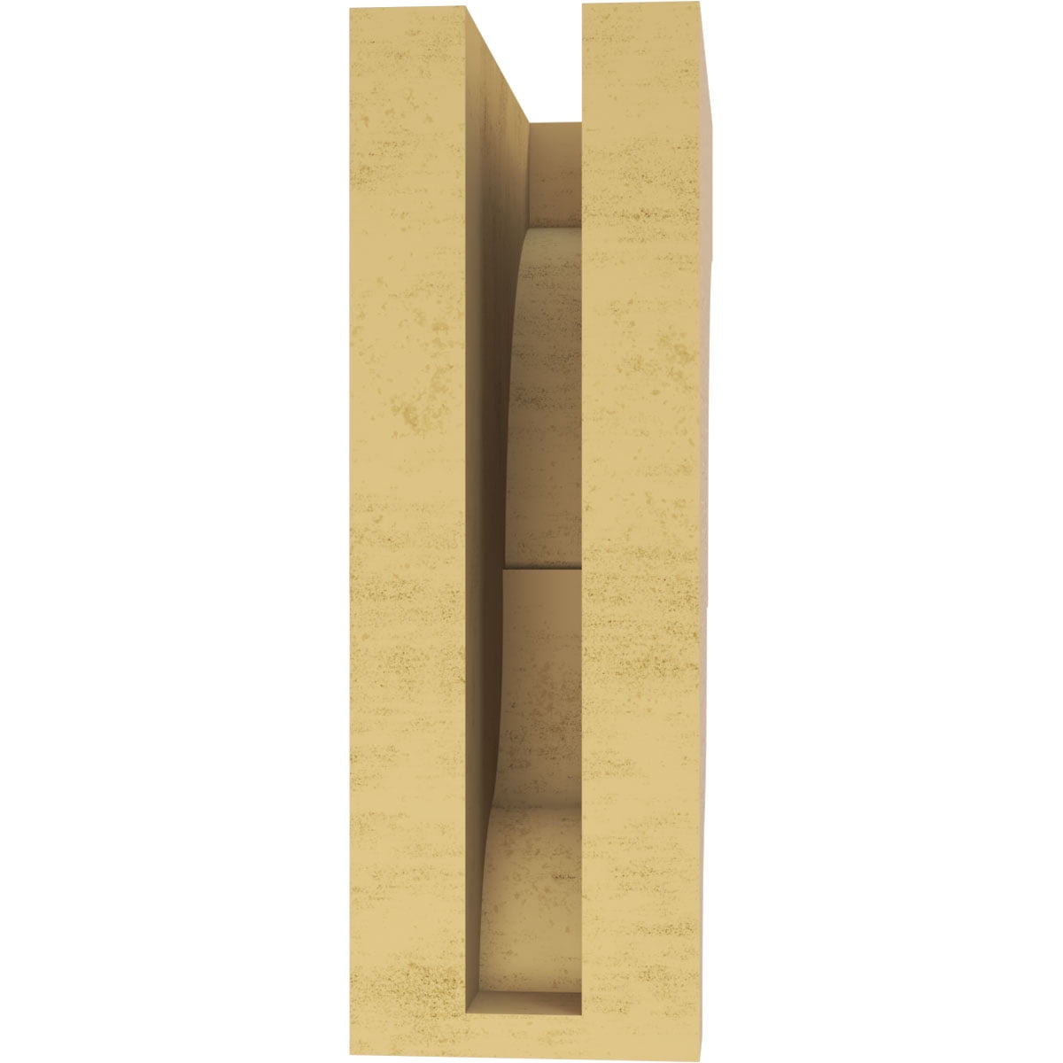 3"W x 6"D x 9"H Classic Asheboro Rough Cedar Woodgrain TimberThane Corbel, Primed Tan