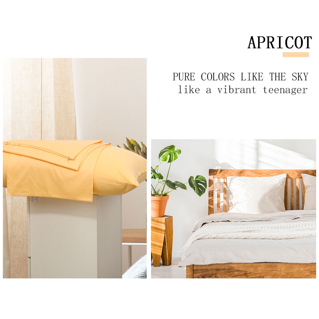 Unique Bargains 3 Pack 100% Cotton Body Pillow Cases Covers with Zipper Yellow 20" x 48"