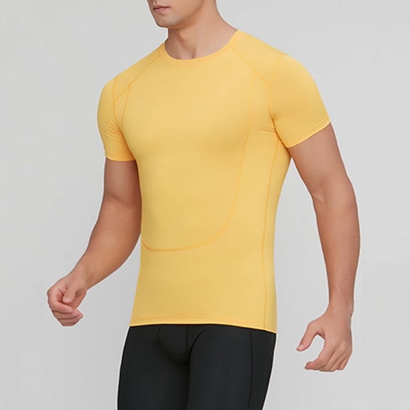 BLCHUNen T Shirts for Men Crew Neck Short Sleeve Workout Athletic Tops Cycling Running Summer Active Wear Tee Shirts
