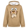 thumbnail image 6 of Girls Cat Pouch Hoodie,Pet Carrier Hoodies with Pocket,Funny Print Pullover Hooded Sweatshirt,Cozy Long Sleeve Hoodies for Girls, 6 of 8