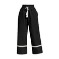 thumbnail image 4 of Zpzdpjkx Women's Tassel Drawstring Wide Leg Pants Loose Flowy Trousers with Side Pockets Summer Boho Beach Casual Long Linen Pants, 4 of 6