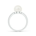 thumbnail image 2 of ANGARA Classic Freshwater Cultured Pearl Solitaire Ring in 14K White Gold for Women | June Birthstone, Birthday, Anniversary, Jewelry Gift for Women | Pearl Ring, 2 of 7