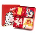 thumbnail image 1 of Chaussettes Rouges du Nouvel An Chinois, 4 Paires de Chaussettes Rouges Hommes Femmes, Chaussettes Porte-Bonheur 2025 Année du Cheval, Chaussettes en Coton pour le Festival du Printemps.,C,5.5-10, 1 of 4