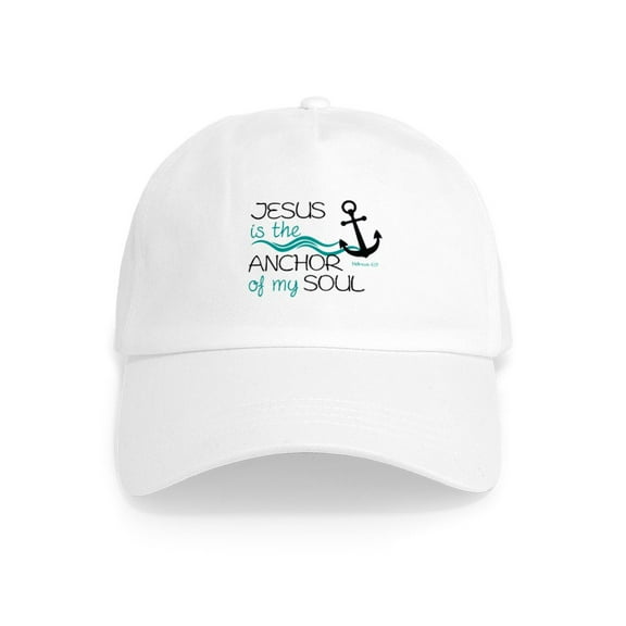 CafePress - Jesus Is The Anchor Cap - Adjustable 100% Brushed Unisex Casual Cotton Baseball Cap, Beige, 1