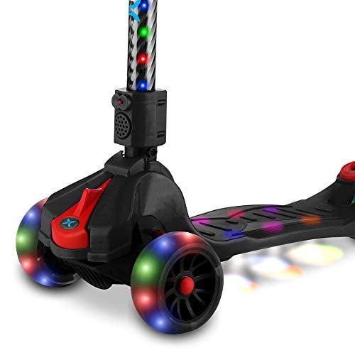 Hover-1 Ziggy Folding Kick Scooter for Kids (5+ Year Old) | Features Lean-to-Turn Axle, Solid PU Tires & Slim-Design, 110 LB Max Load Capacity, Safe, Black