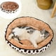 thumbnail image 1 of Manta de invierno cálida de felpa ovalada para mascotas, dos lados disponibles, cama para mascotas con manchas marrones, cama para gatos, cama para perros, tapete para mascotas de cuatro estaciones, t, 1 of 6