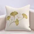 thumbnail image 5 of Funda de almohada de lino con hoja de ginkgo Simple, funda de almohada para sofá y sala de estar, 2 uds., 5 of 5