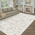 thumbnail image 3 of BERTHMEER 8'x10' Area Rugs for Living Room Vintage Gray Rugs for Bedroom Office Machine Washable Large Farmhouse Dining Room Oriental Rugs Non Slip Traditional Distressed Carpets, 3 of 7