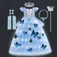 thumbnail image 3 of Disney vestido de princesa para niña, disfraz de Cenicienta, vestido de baile, disfraz de fiesta de Carnaval de Halloween, ropa de cumpleaños para niños de 2 a 10 años, 3 of 5