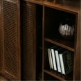 thumbnail image 6 of Spacious Cabinet For Bedroom - Dark Wood, Adjustable Shelf & Solid Wood Feet Modern Sideboard Bathroom Shelves In, 6 of 7