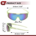 thumbnail image 4 of Unique Bargains 1 Pc Motorcycle Riding Goggles  PC Cycling Sunglasses Blue Lens Green Frame, 4 of 6
