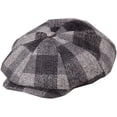 thumbnail image 4 of CoCopeaunts Newsboy Cap Men Women Vintage Tweed Octagonal Cap Woolen Male Plaid Patchwork British Style Flat Cap Beret Hat, 4 of 8